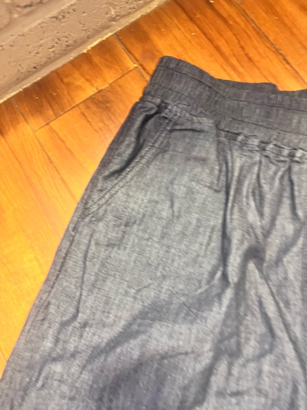 UOOZEE Two-Tone Chambray Pants - - Picture 5 of 11